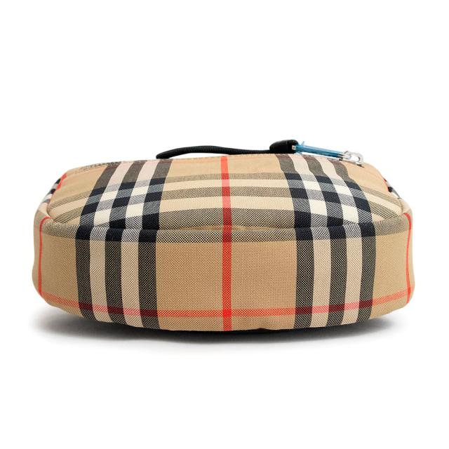 （未使用　展示品）バーバリー BURBERRY キャノン バムバッグ ショルダー ボディバッグ ウエストポーチ 斜め掛け コットン ポリエステル アーカイブベージュ ブラック シルバー金具 8014420_6
