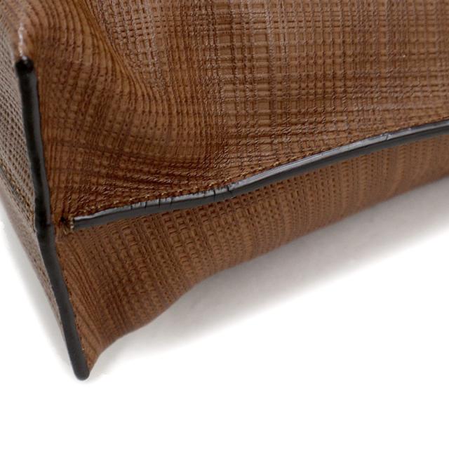 （美品）ロエベ LOEWE アナグラム リネン ショルダーバッグ 斜め掛け テクスチャードカーフ レザー ブラウン 茶 シルバー金具 389 88_11