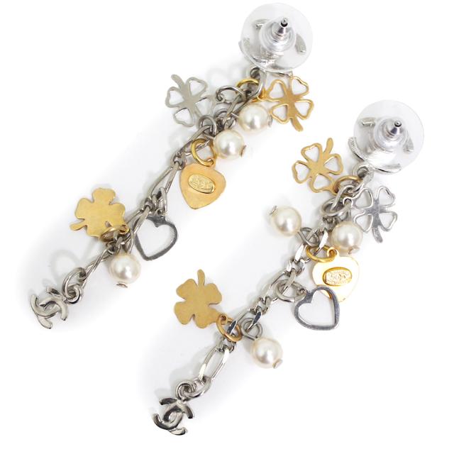 未使用保管品）シャネル CHANEL ココマーク クローバー ハート パール 
