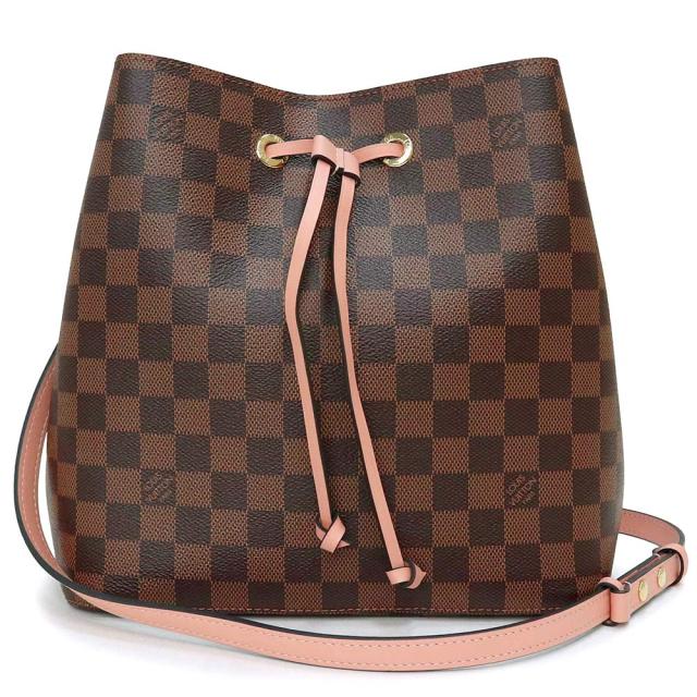 （未使用　展示品）ルイ ヴィトン LOUIS VUITTON ネオノエ 2way ショルダーバッグ 巾着型 バケット 斜め掛け ダミエ ブラウン ヴィーナス ピンク 茶 ゴールド金具 N40198