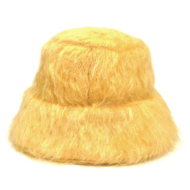（新品・未使用品）セリーヌ CELINE トリオンフ クロシェニット ブラッシュド モヘア 帽子 バケット ハット ペールイエロー 黄 2A58Y270R_2