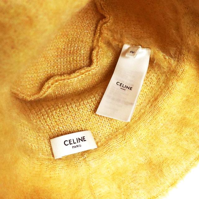 （新品・未使用品）セリーヌ CELINE トリオンフ クロシェニット ブラッシュド モヘア 帽子 バケット ハット ペールイエロー 黄 2A58Y270R_6