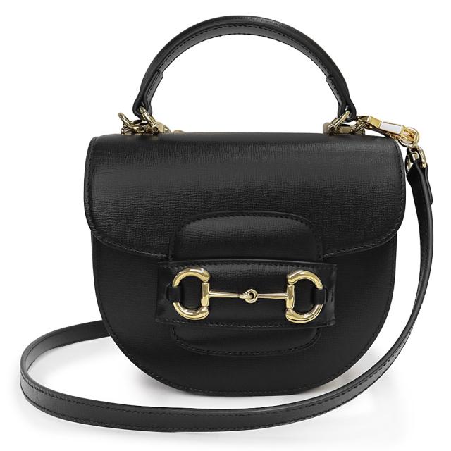 （新品・未使用品）グッチ GUCCI ホースビット 1955 ミニ 2way ショルダー ハンドバッグ 斜め掛け レザー ブラック 黒 ライトゴールド金具 781387