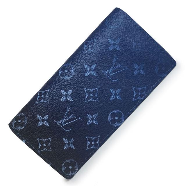 （新品・未使用品）ルイ ヴィトン LOUIS VUITTON ポルトフォイユ ブラザ NM 二つ折り長財布 モノグラムグラディエント ネイビーブルー 紺 青 シルバー金具 M11546 箱付の通販は