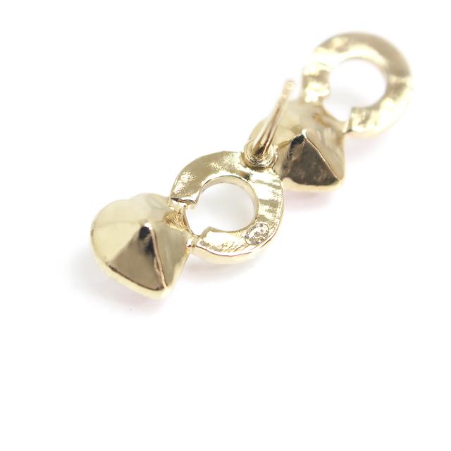 （新品・未使用品）シャネル CHANEL ラインストーン ハート ココマーク COCO I LOVE CHANEL ピアス ゴールド ピンク AB8202 箱付の通販は