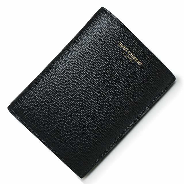 （新品・未使用品）サンローランパリ SAINT LAURENT PARIS クレジットカードウォレット コンパクト 二つ折り財布 札入れ カーフスキン レザー ブラック 黒 361346 箱付の通販は
