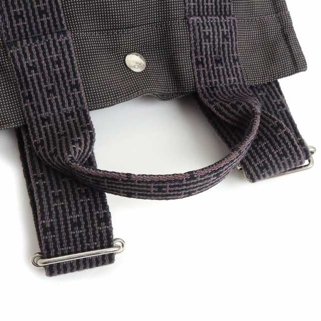 （中古）エルメス HERMES エールライン アド PM リュック デイパック バックパック キャンバス グレー シルバー金具の通販は