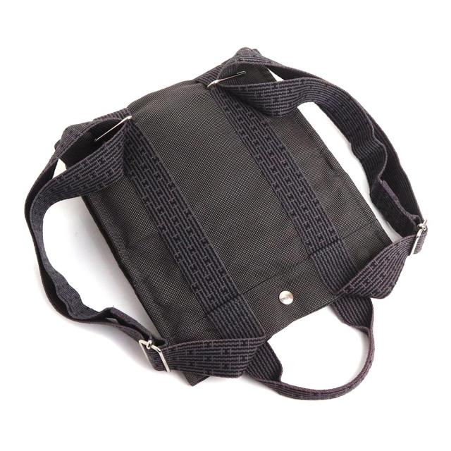 （中古）エルメス HERMES エールライン アド PM リュック デイパック バックパック キャンバス グレー シルバー金具の通販は