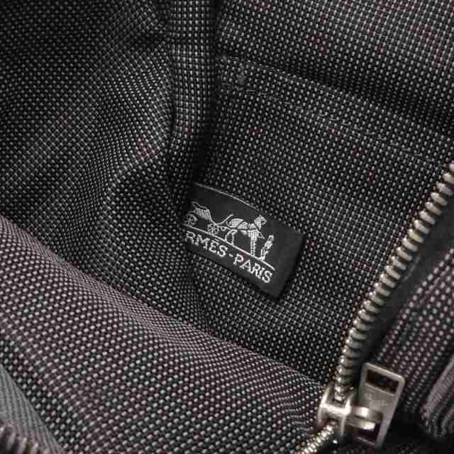 （中古）エルメス HERMES エールライン アド PM リュック デイパック バックパック キャンバス グレー シルバー金具の通販は