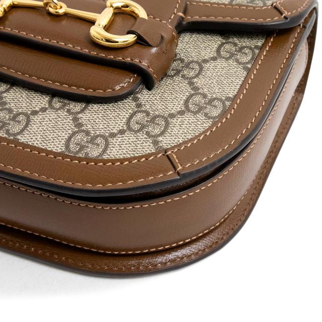 （未使用　展示品）グッチ GUCCI ホースビット 1955 ラウンド ベルトバッグ ウエストポーチ GGスプリームキャンバス レザー ブラウン ベージュ 茶 ゴールド金具 760198_11