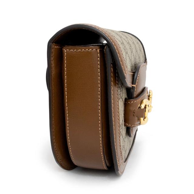 （未使用　展示品）グッチ GUCCI ホースビット 1955 ラウンド ベルトバッグ ウエストポーチ GGスプリームキャンバス レザー ブラウン ベージュ 茶 ゴールド金具 760198_4