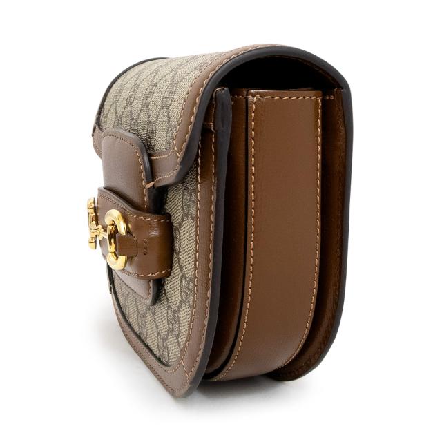 （未使用　展示品）グッチ GUCCI ホースビット 1955 ラウンド ベルトバッグ ウエストポーチ GGスプリームキャンバス レザー ブラウン ベージュ 茶 ゴールド金具 760198_5