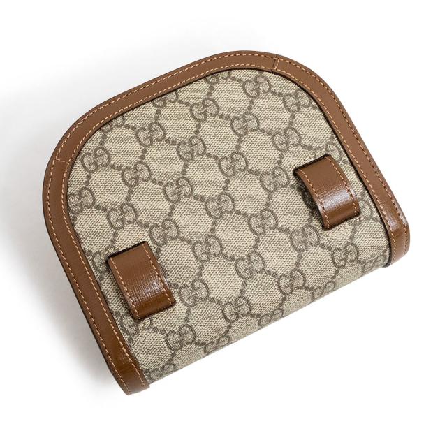 （未使用　展示品）グッチ GUCCI ホースビット 1955 ラウンド ベルトバッグ ウエストポーチ GGスプリームキャンバス レザー ブラウン ベージュ 茶 ゴールド金具 760198_6