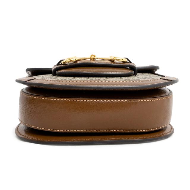 （未使用　展示品）グッチ GUCCI ホースビット 1955 ラウンド ベルトバッグ ウエストポーチ GGスプリームキャンバス レザー ブラウン ベージュ 茶 ゴールド金具 760198_7