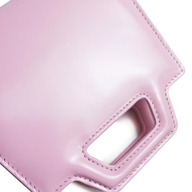 （未使用　展示品）サルヴァトーレフェラガモ Salvatore Ferragamo ガンチーニ ワンダ 2WAY マイクロ チェーン ショルダー ハンドバッグ カーフスキン レザー ピンク ガンメタル金具 213984 箱付_9