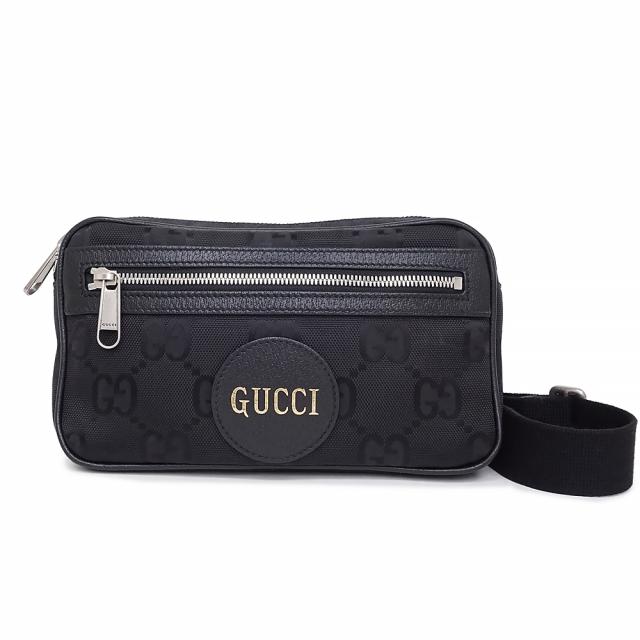 （新品・未使用品）グッチ GUCCI Off The Grid オフザグリッド ベルト ボディバッグ ウエストポーチ ショルダー 斜め掛け GGナイロン レザーブラック 黒 アンティークシルバー金具 631341 箱付