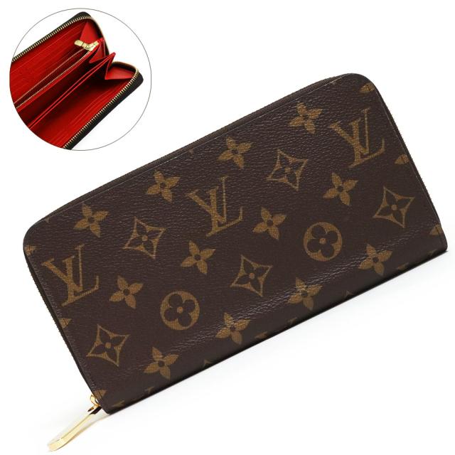（新品・未使用品）ルイ ヴィトン LOUIS VUITTON ジッピー ウォレット ラウンドファスナー 長財布 モノグラム コクリコ ブラウン レッド 赤 茶 ゴールド金具 M41896 箱付の通販は 111,100円