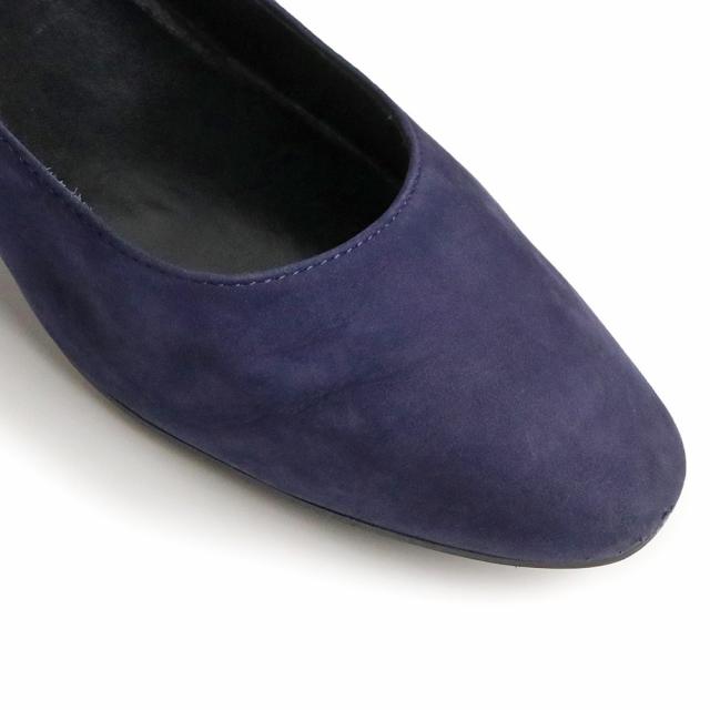 （中古）トッズ TOD’S スタッズ GOMMA T35 パンプス 靴 スウェード スエード ＃36 1/2 23.5cm ネイビー 紺 ゴールド金具 XXW0UW0 箱付