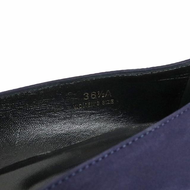 （中古）トッズ TOD’S スタッズ GOMMA T35 パンプス 靴 スウェード スエード ＃36 1/2 23.5cm ネイビー 紺 ゴールド金具 XXW0UW0 箱付