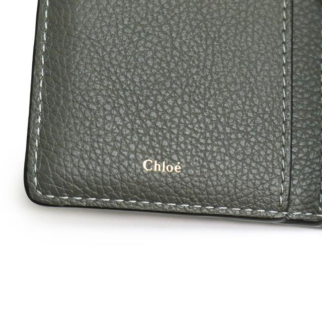 （新品・未使用品）クロエ Chloe マーシー 三つ折り財布 グレインカーフレザー エレファントグレー マットゴールド金具 CHC23AP097 箱付