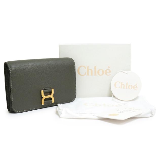 ま*ぴ様 Chloé グレー 三つ折り財布　美品 関税負担なし☆Chloe クロエ ALPHABET 三つ折り財布 (Chloe