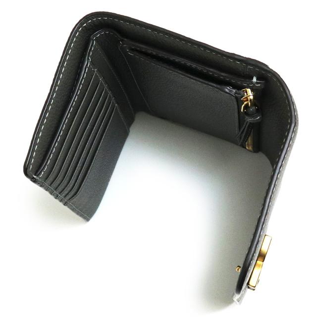 （新品・未使用品）クロエ Chloe マーシー 三つ折り財布 グレインカーフレザー エレファントグレー マットゴールド金具 CHC23AP097 箱付