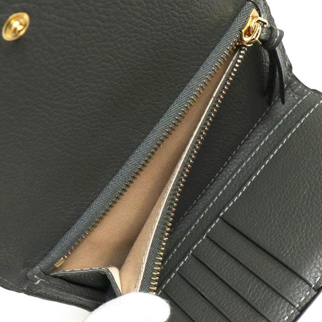 （新品・未使用品）クロエ Chloe マーシー 三つ折り財布 グレインカーフレザー エレファントグレー マットゴールド金具 CHC23AP097 箱付