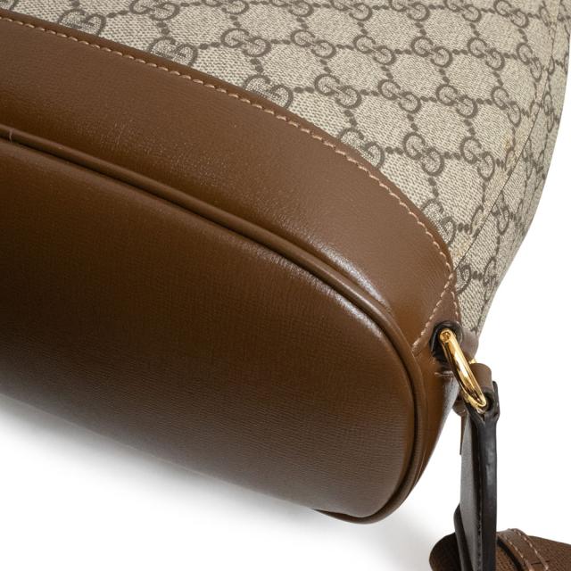 （未使用　展示品）グッチ GUCCI インターロッキングG バックパック リュック デイパック GGスプリームキャンバス ベージュ エボニー 茶 ゴールド金具 674147_9