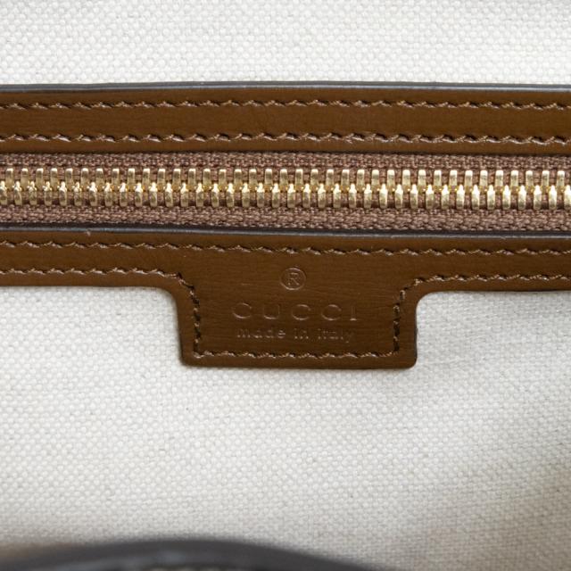 （未使用　展示品）グッチ GUCCI インターロッキングG バックパック リュック デイパック GGスプリームキャンバス ベージュ エボニー 茶 ゴールド金具 674147_8