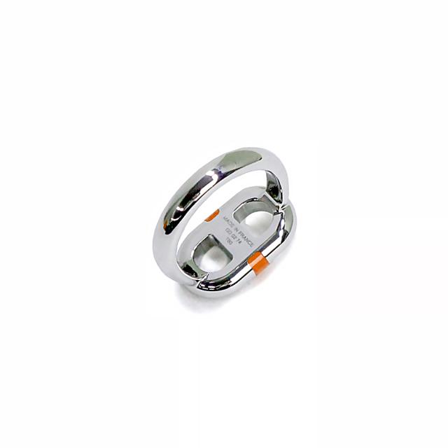 （新品・未使用品）エルメス HERMES マイヨン リング 指輪 T60 #20.5号 ステンレススチール ラッカーメタル シルバー オランジュ フィールド オレンジ 箱付_3