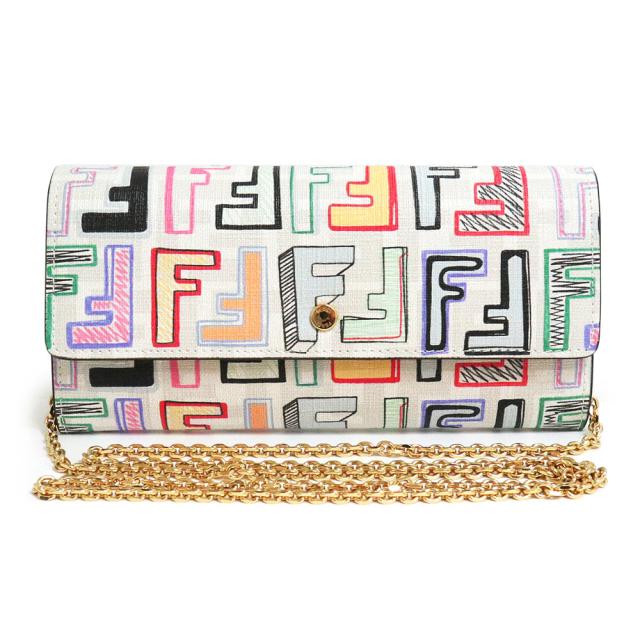 FENDI 二つ折り財布 マルチカラー FFロゴ FENDI 二つ折り財布 マルチカラー FFロゴ
