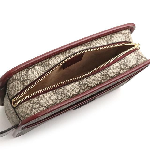 （未使用　展示品）グッチ GUCCI インターロッキングＧ トラベルケース ポーチ クラッチ セカンドバッグ GGスプリームキャンバス レザー ボルドー ベージュ ゴールド金具 625764 箱付_2