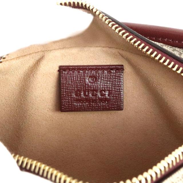 （未使用　展示品）グッチ GUCCI インターロッキングＧ トラベルケース ポーチ クラッチ セカンドバッグ GGスプリームキャンバス レザー ボルドー ベージュ ゴールド金具 625764 箱付_8
