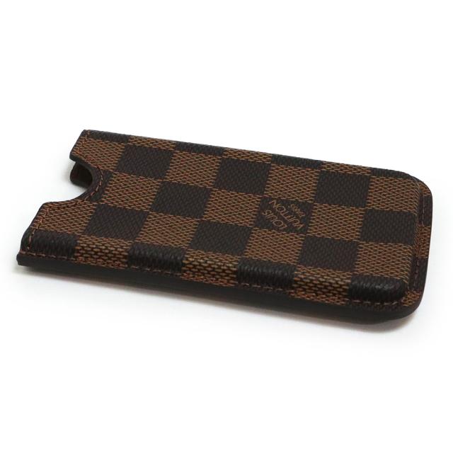 （未使用保管品）ルイ ヴィトン LOUIS VUITTON エテュイ iPhone 4 スマホ マルチケース ダミエ ブラウン 茶 N63101 箱付_3