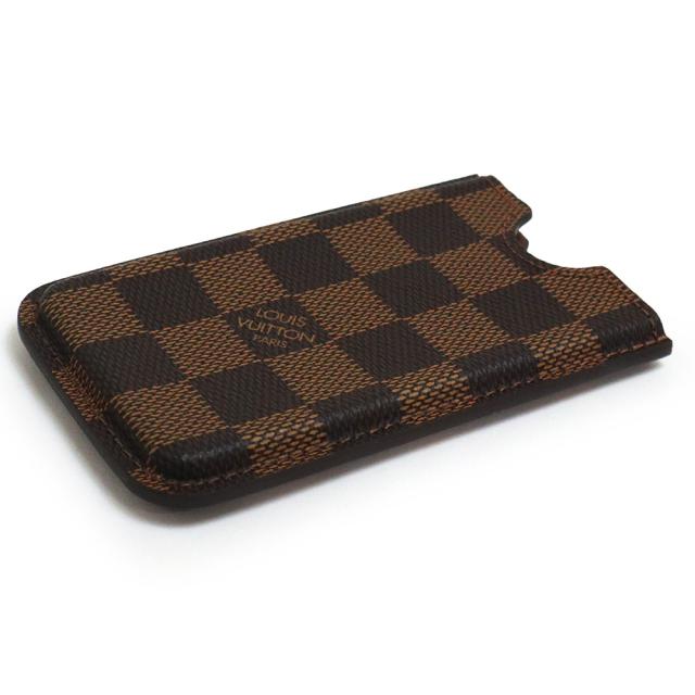 （未使用保管品）ルイ ヴィトン LOUIS VUITTON エテュイ iPhone 4 スマホ マルチケース ダミエ ブラウン 茶 N63101 箱付_4