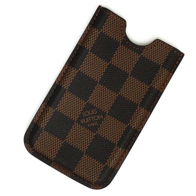 （未使用保管品）ルイ ヴィトン LOUIS VUITTON エテュイ iPhone 4 スマホ マルチケース ダミエ ブラウン 茶 N63101 箱付_5