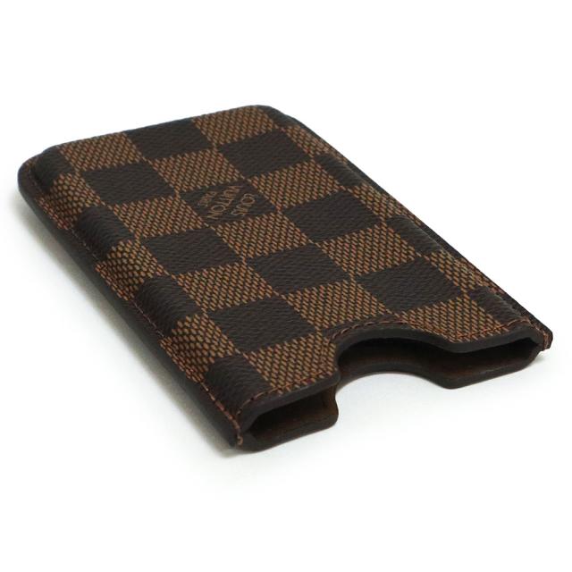 （未使用保管品）ルイ ヴィトン LOUIS VUITTON エテュイ iPhone 4 スマホ マルチケース ダミエ ブラウン 茶 N63101 箱付_6