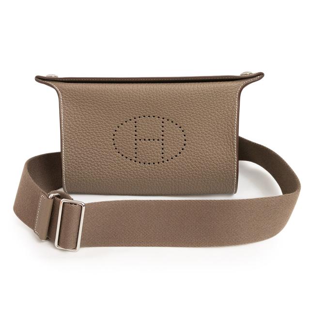 （新品・未使用品）エルメス HERMES ヴィドポッシュ ショルダーバッグ 斜め掛け トゴ レザー エトゥープ エトープ グレージュ シルバー金具 B刻印 箱付