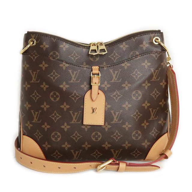 （美品）ルイ ヴィトン LOUIS VUITTON オデオン NM MM ショルダーバッグ 斜め掛け モノグラム ブラウン 茶 ゴールド金具 M45355