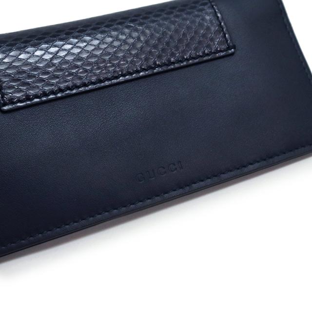 未使用 展示品）グッチ GUCCI 二つ折り長財布 札入れ レザー パイソン