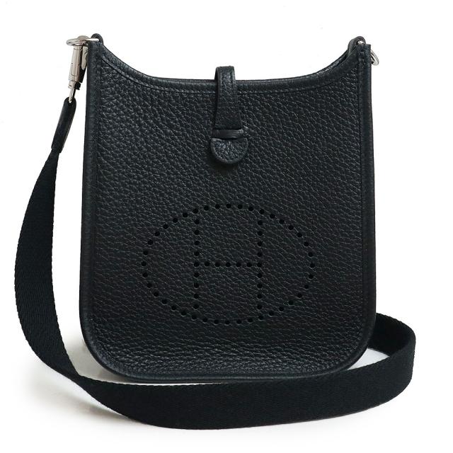 （未使用　展示品）エルメス HERMES エヴリン エブリン TPM アマゾン 16 ショルダーバッグ 斜め掛け トリヨンクレマンス レザー ノワール ブラック 黒 シルバー金具 U刻印