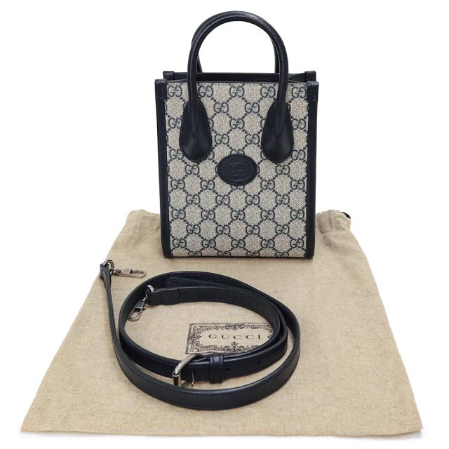未使用 展示品）グッチ GUCCI インターロッキングG ミニ トート 2way