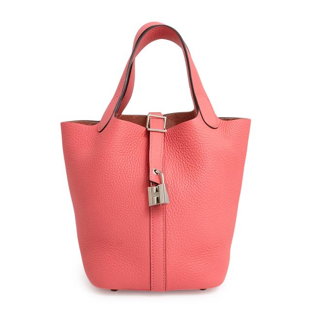 （未使用　展示品）エルメス HERMES ピコタンロック 18 PM ハンドバッグ トリヨンクレマンス レザー Rose Azalee ローズアザレ ピンク シルバー金具 D刻印