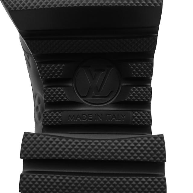 （新品・未使用品）ルイ ヴィトン LOUIS VUITTON 伊勢丹新宿限定 ローリエート ライン レオパード サイドゴア ブーツ 靴 #38 24.5cm スウェード カーフスキン レザー ブラック ベージュ 黒 ゴールド金具