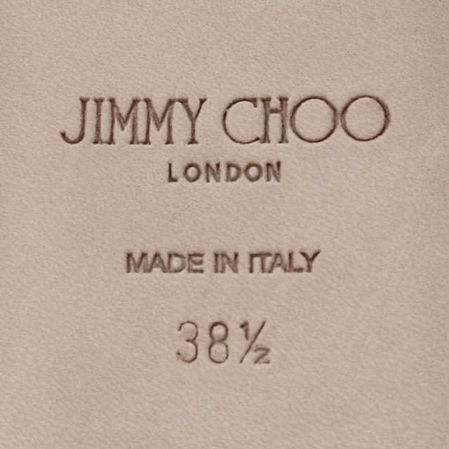 （未使用保管品）ジミーチュウ JIMMY CHOO ジョセリン フラット 靴 シューズ #38.5 25.5cm パンプス クロコ型押しレザー シルバー JOSELYN