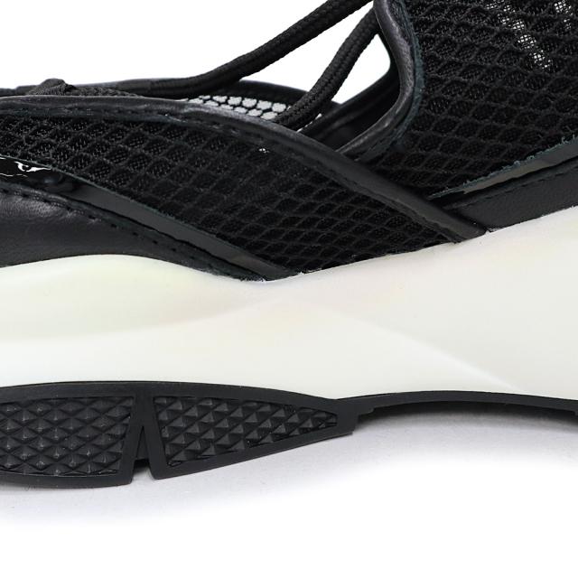 （未使用保管品）ジミーチュウ JIMMY CHOO ミシガン 編み上げ スニーカー 靴 #38 25cm メッシュ ナッパ パテントレザー ブラック 黒 MICHIGAN_10