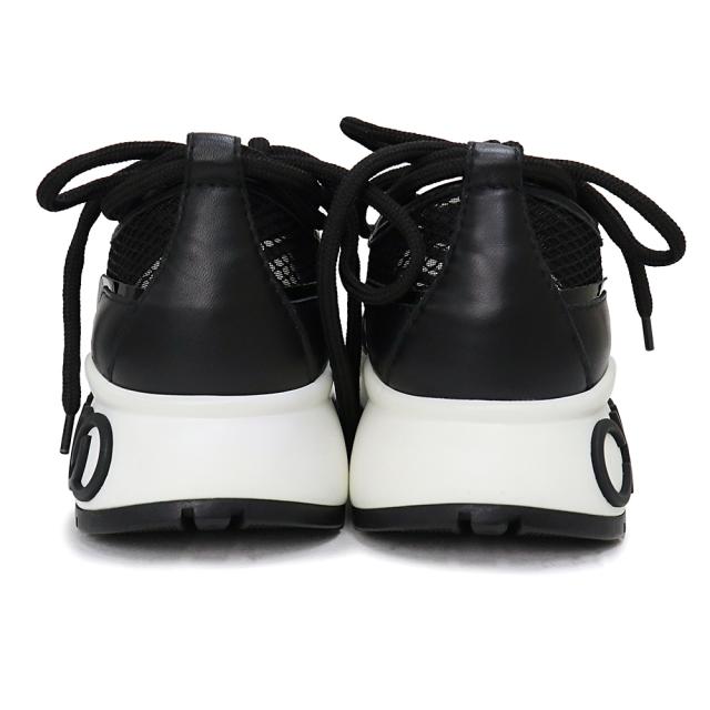 （未使用保管品）ジミーチュウ JIMMY CHOO ミシガン 編み上げ スニーカー 靴 #38 25cm メッシュ ナッパ パテントレザー ブラック 黒 MICHIGAN_6