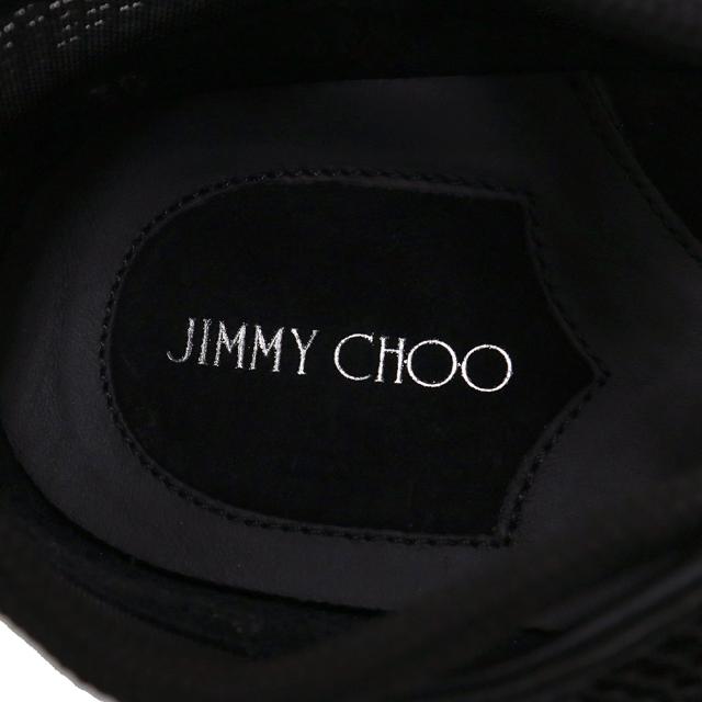 （未使用保管品）ジミーチュウ JIMMY CHOO ミシガン 編み上げ スニーカー 靴 #38 25cm メッシュ ナッパ パテントレザー ブラック 黒 MICHIGAN_8