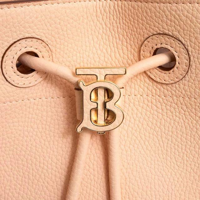（未使用　展示品）バーバリー BURBERRY スモール TB バケット ドローストリング 2WAY ショルダー ハンドバッグ 斜め掛け グレインレザー ピーチピンク ゴールド金具 8056134_9