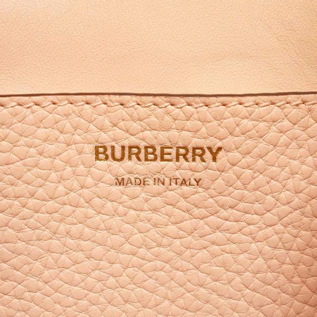 （未使用　展示品）バーバリー BURBERRY スモール TB バケット ドローストリング 2WAY ショルダー ハンドバッグ 斜め掛け グレインレザー ピーチピンク ゴールド金具 8056134_8